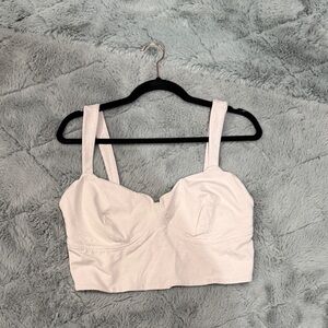 White Shell Cropped Tank Top